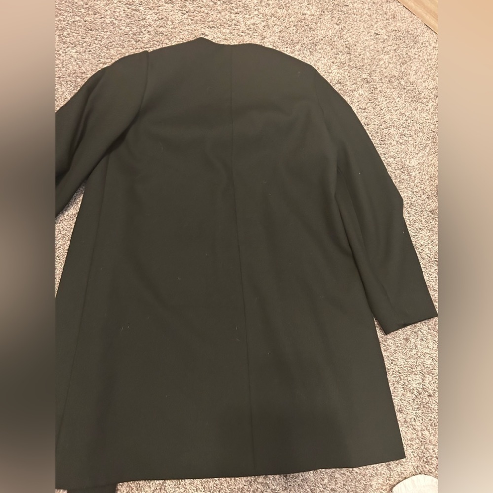 Zara Basic Outerwear Hidden Button Black Jacket S… - image 3